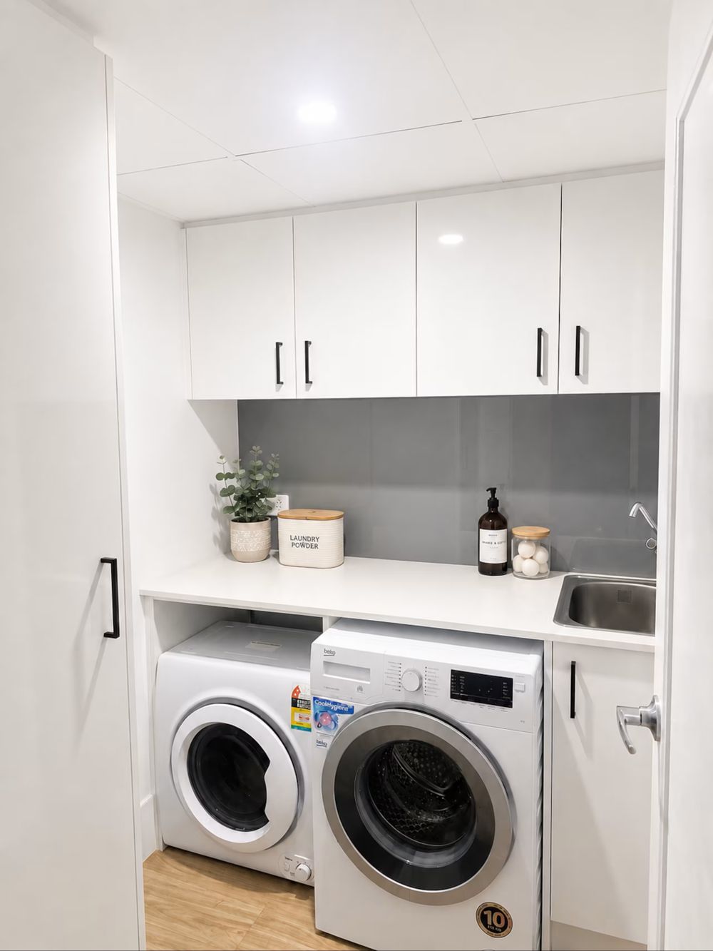 Laundry with washer, dryer and sink